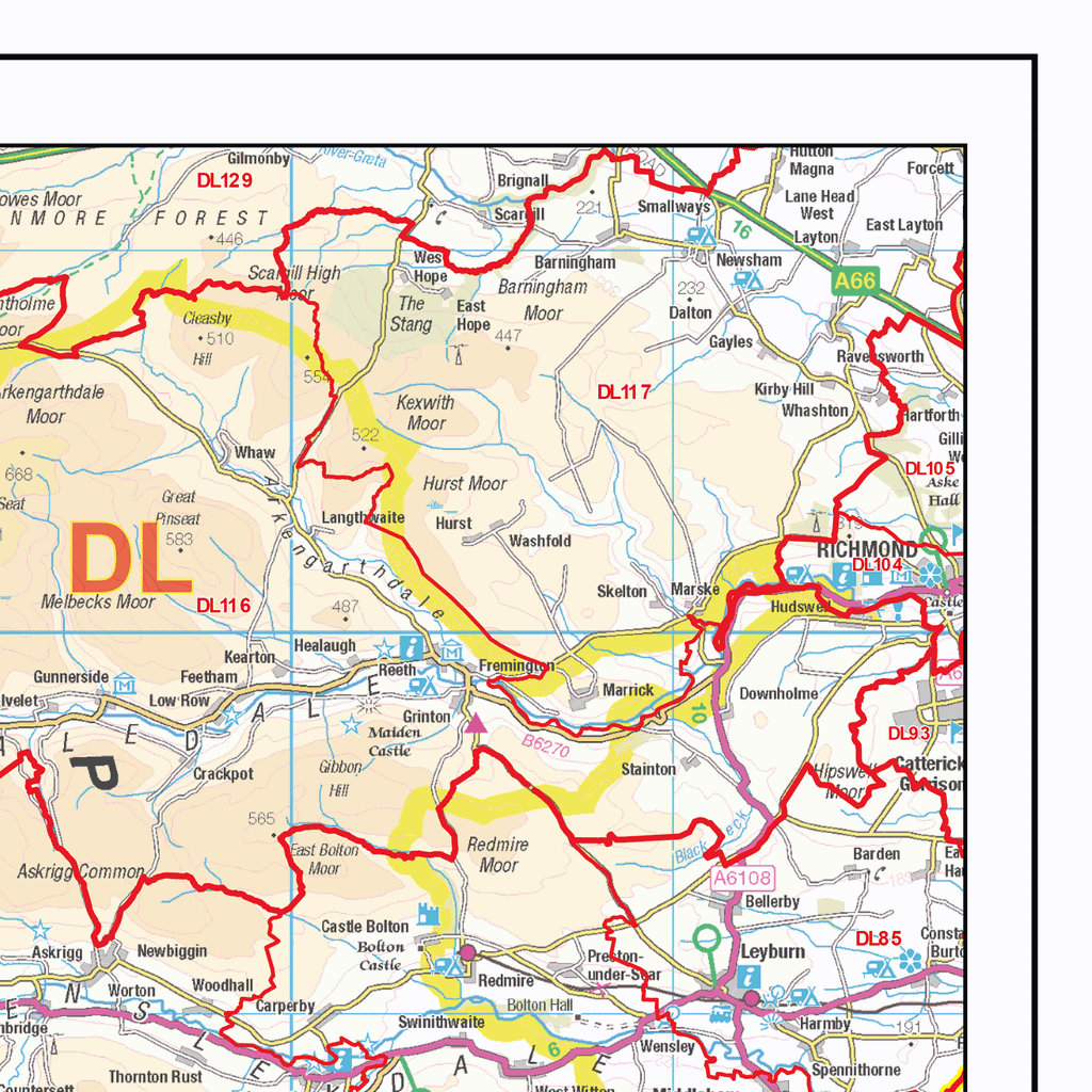 Postcode Sector Map - (S12) - North West England - GIF Image