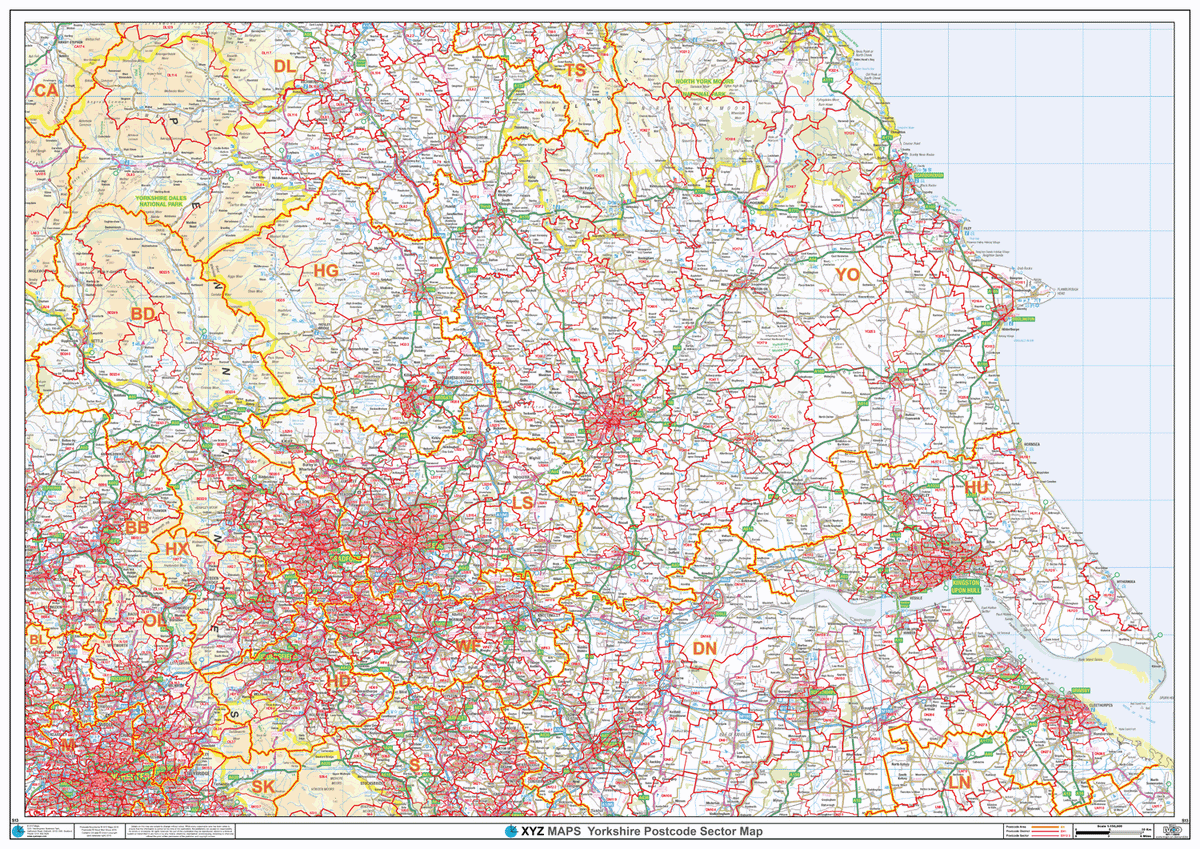 Postcode Sector Map - (S13) - Yorkshire - Editable GeoPDF – XYZ Maps
