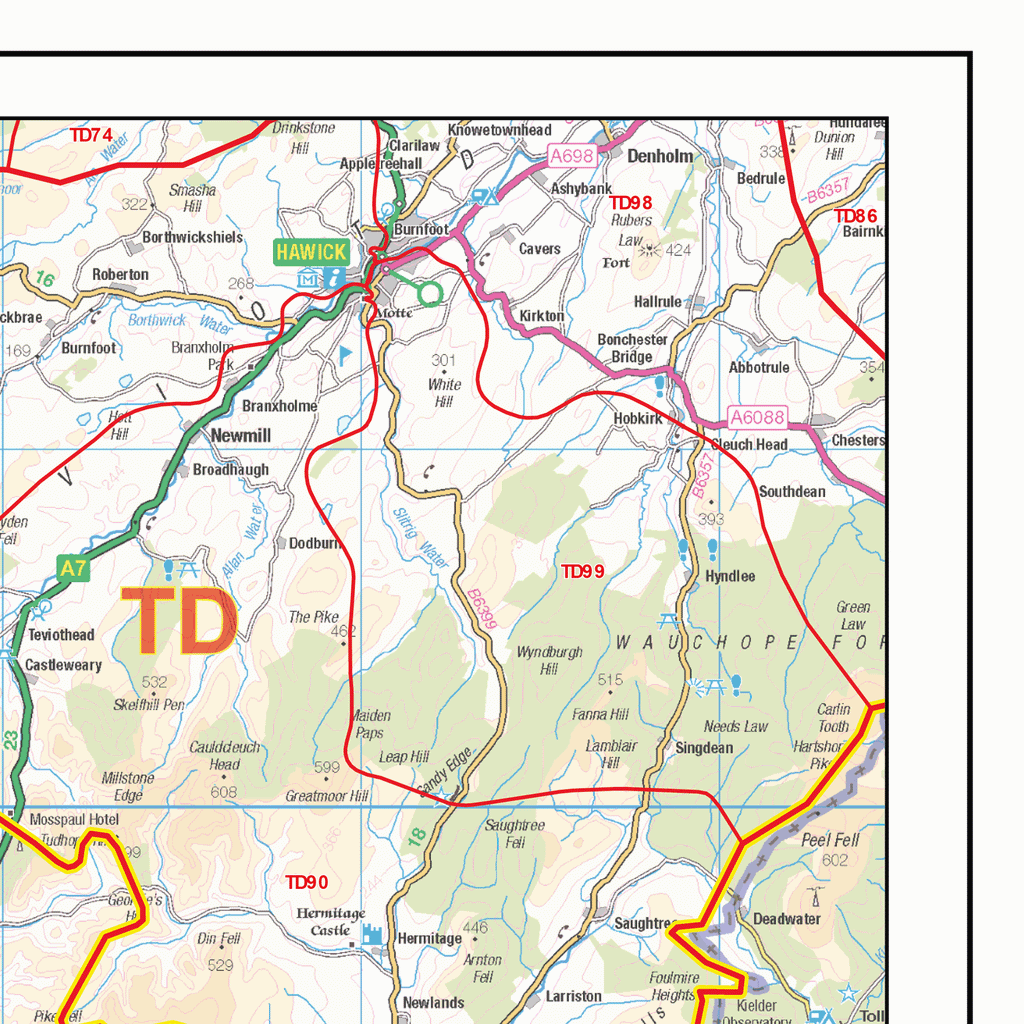 Postcode Sector Map - (S15) - South West Scottish Borders - GIF Image