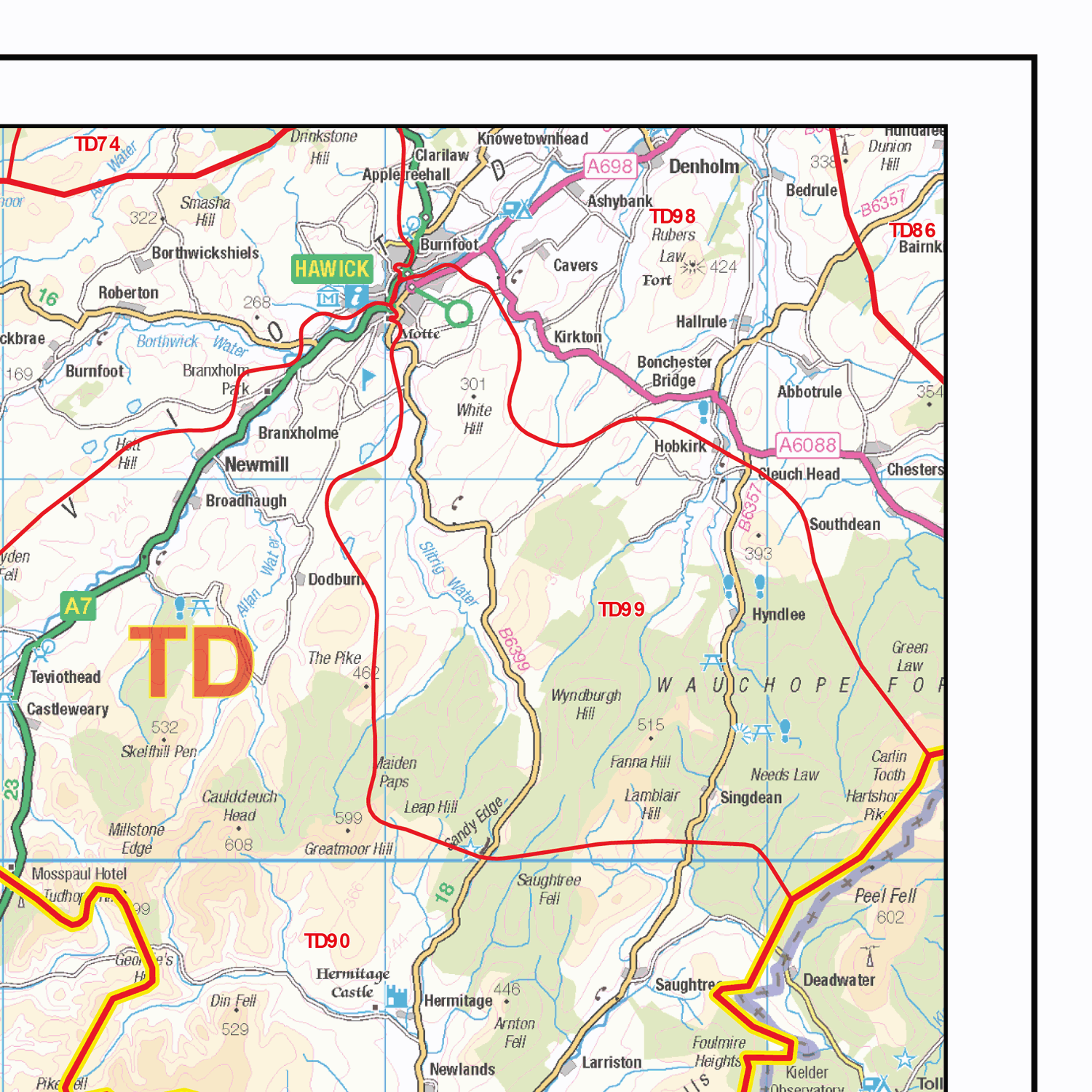 Postcode Sector Map - (S15) - South West Scottish Borders - GIF Image