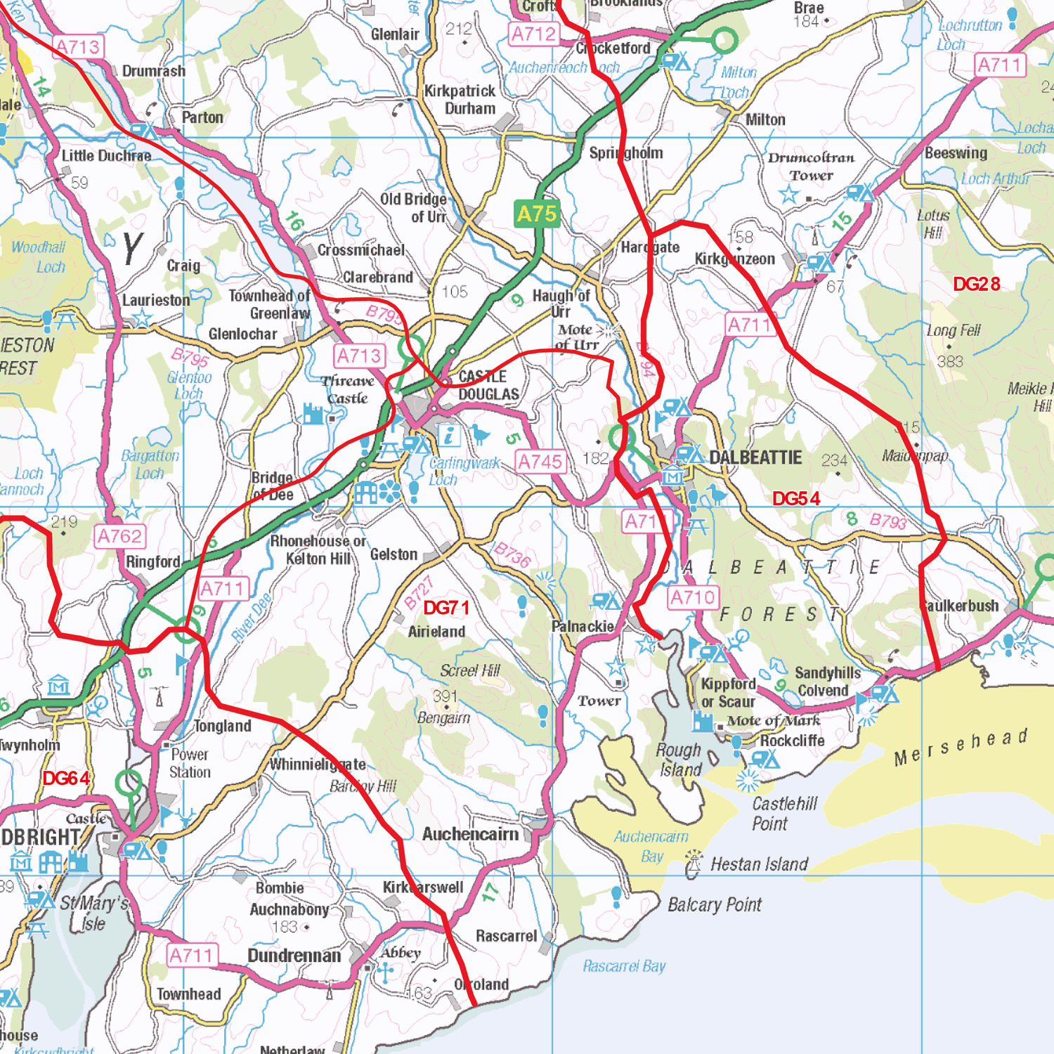 Postcode Sector Map - (S15) - South West Scottish Borders - GIF Image