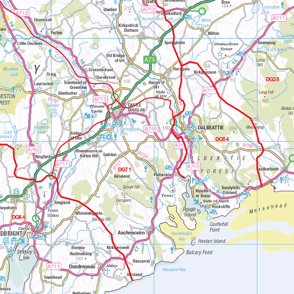 Postcode Sector Map - (S15) - South West Scottish Borders - Editable GeoPDF
