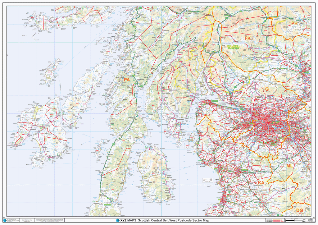 Postcode Sector Map - (S17) - Scottish Central Belt West - Editable GeoPDF