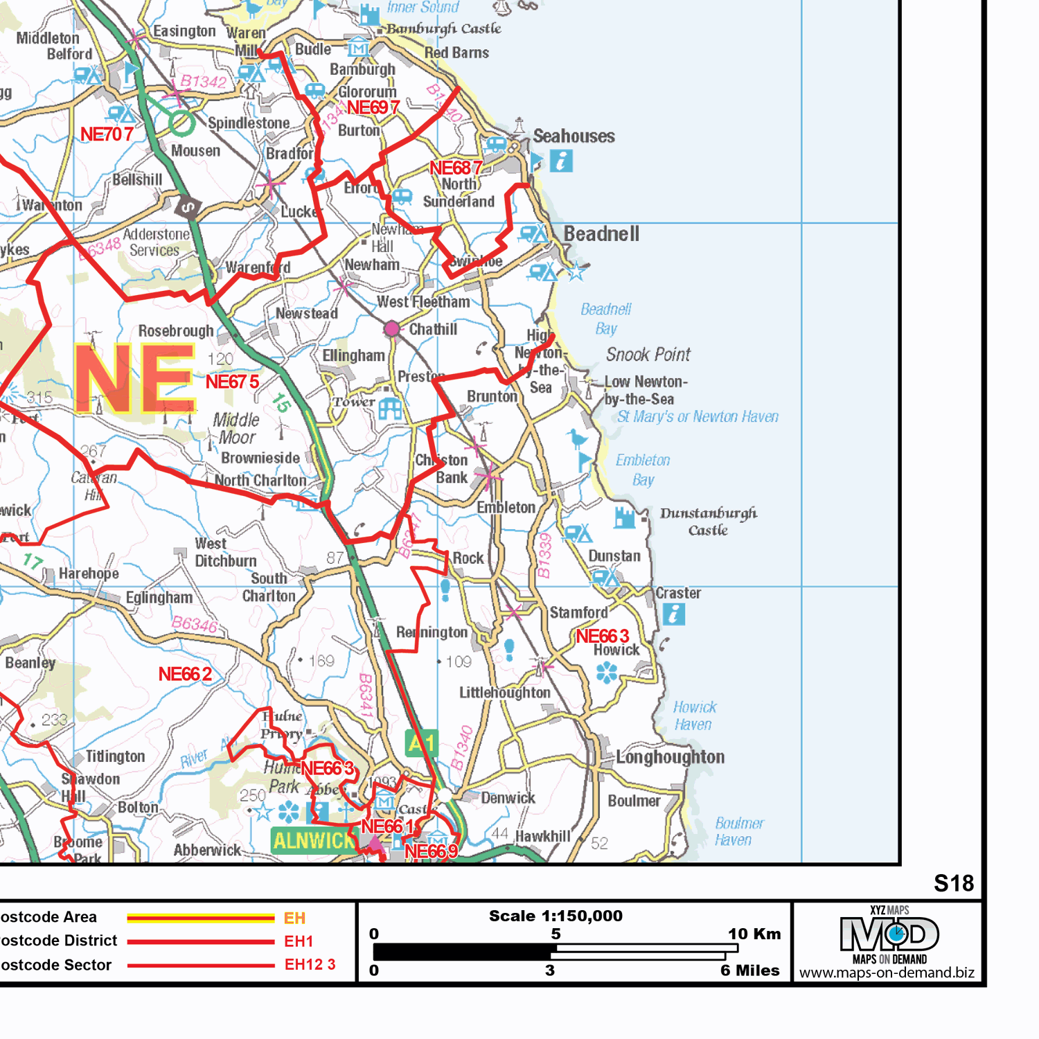 Sa 18postcode Map Postcode Sector Map - (S18) - Scottish Central Belt East - GeoPDF – XYZ ...
