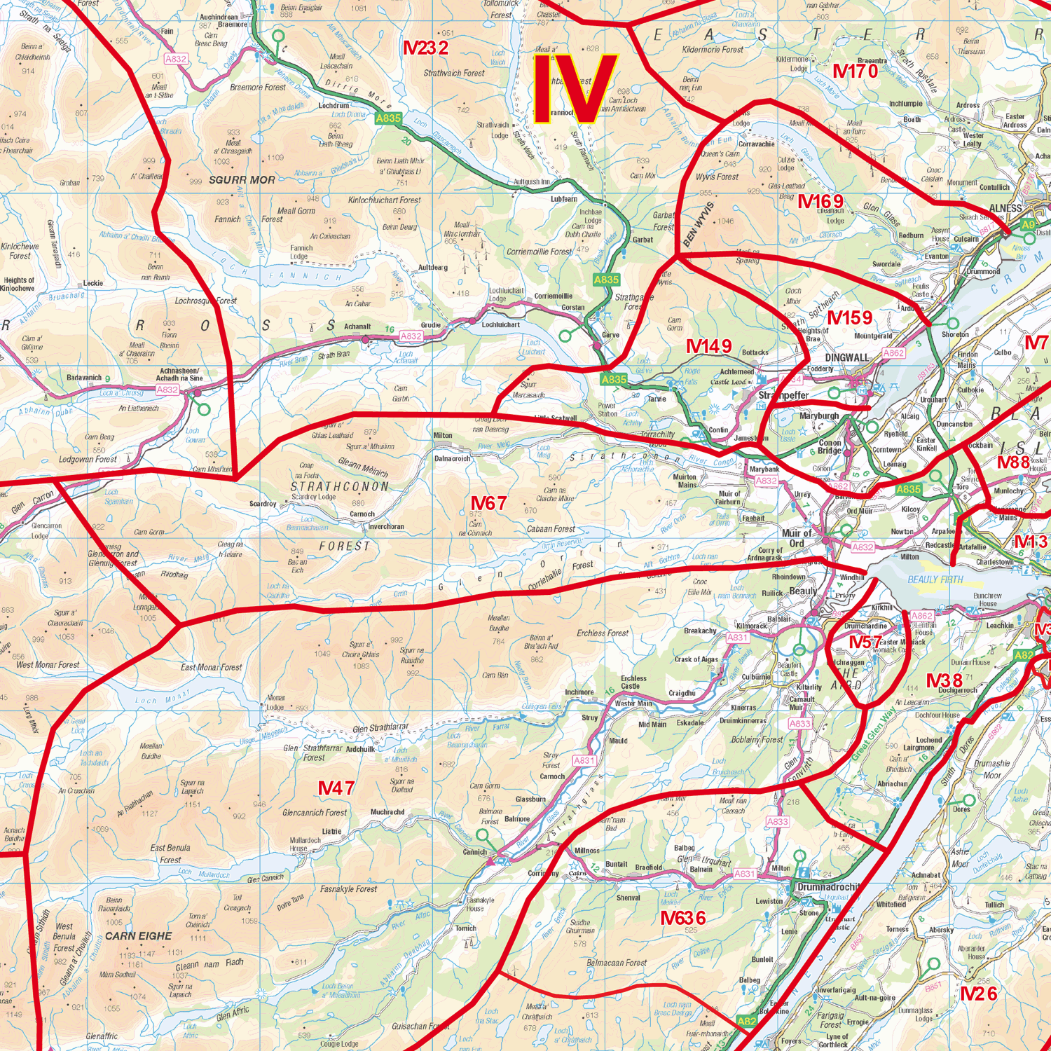 Postcode Map Ka19 Postcode Sector Map - (S19) - Highlands & Islands - GIF Image – XYZ Maps