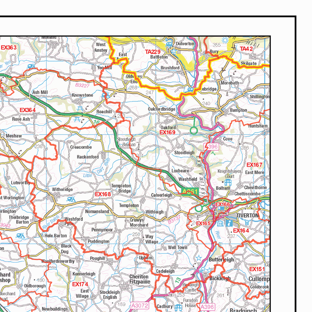 Postcode Sector Map - (S1) - South West England - Locked PDF