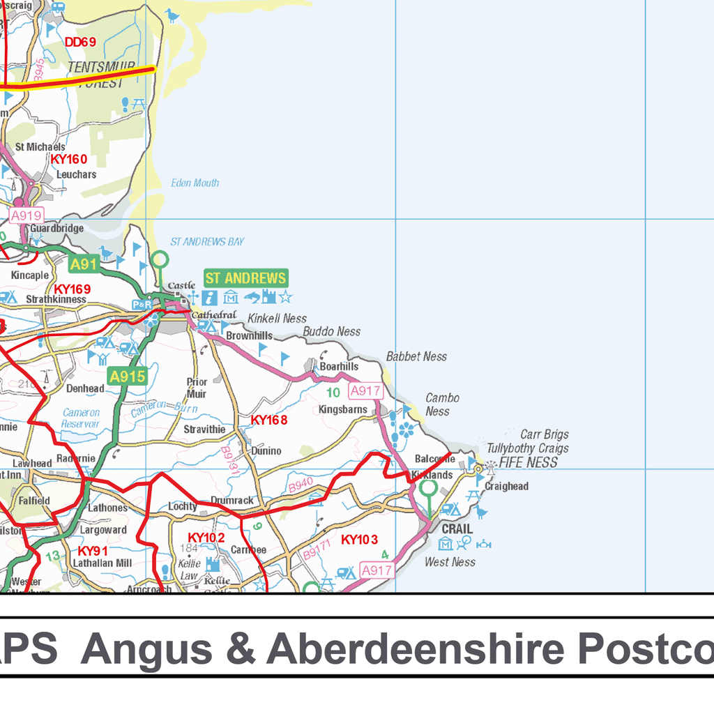 Postcode Sector Map - (S20) - Angus & Aberdeenshire - GIF Image
