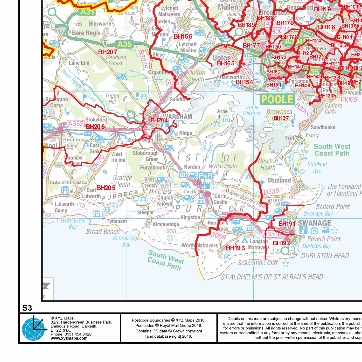 Sr Postcode Map Uk Postcode Sector Map - (S3) - Central Southern England - Editable GeoPD ...