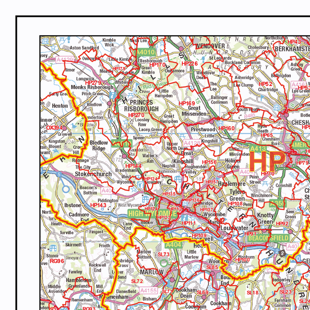 S4 Postcode Postcode Sector Map - (S4) - South East England - GIF Image – XYZ Maps