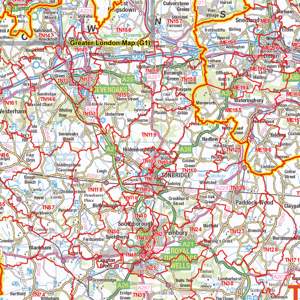 S4 Postcode Postcode Sector Map - (S4) - South East England - GeoPDF – XYZ Maps