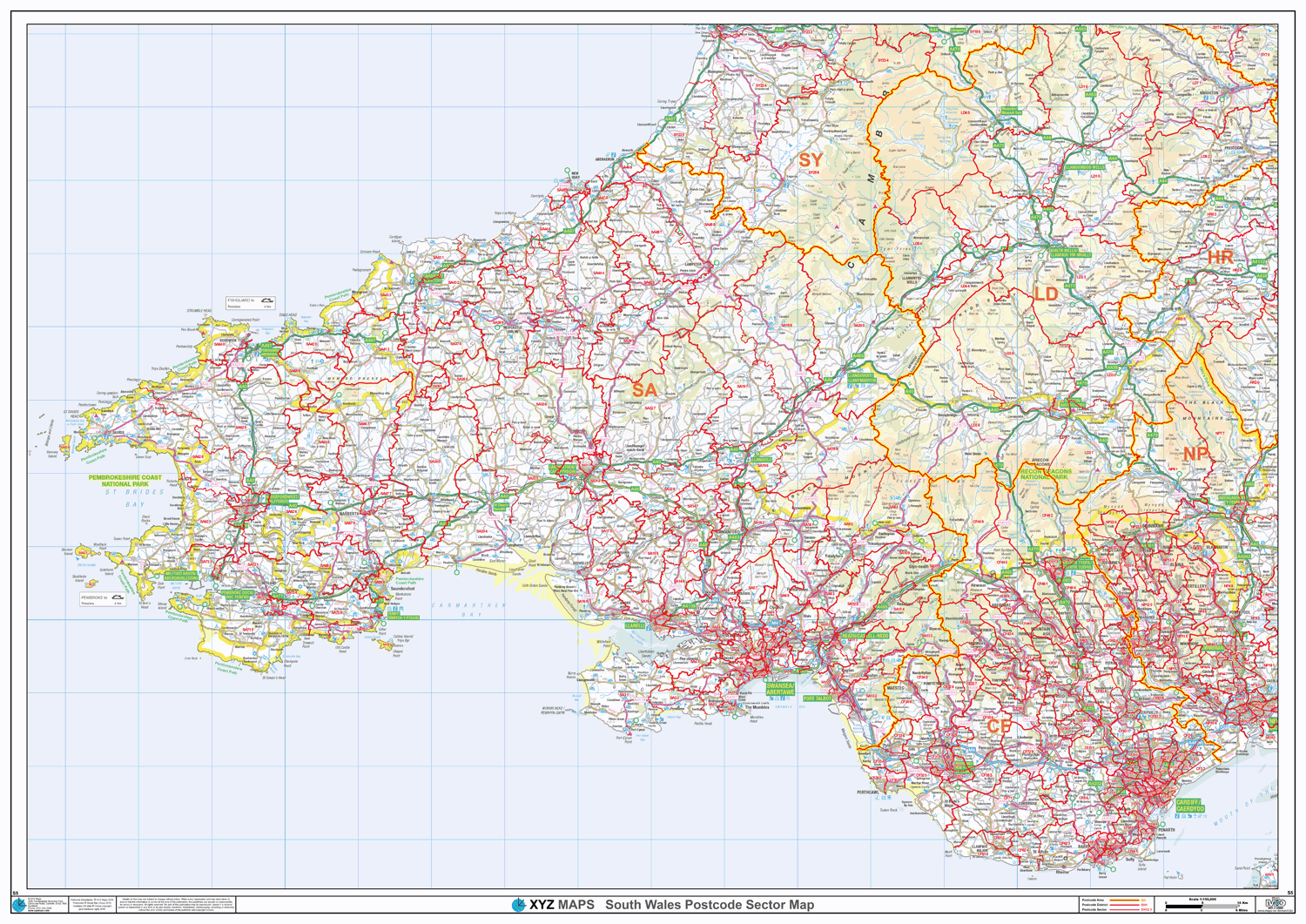 S5 Postcode Map Postcode Sector Map - (S5) - South Wales - GeoPDF – XYZ Maps