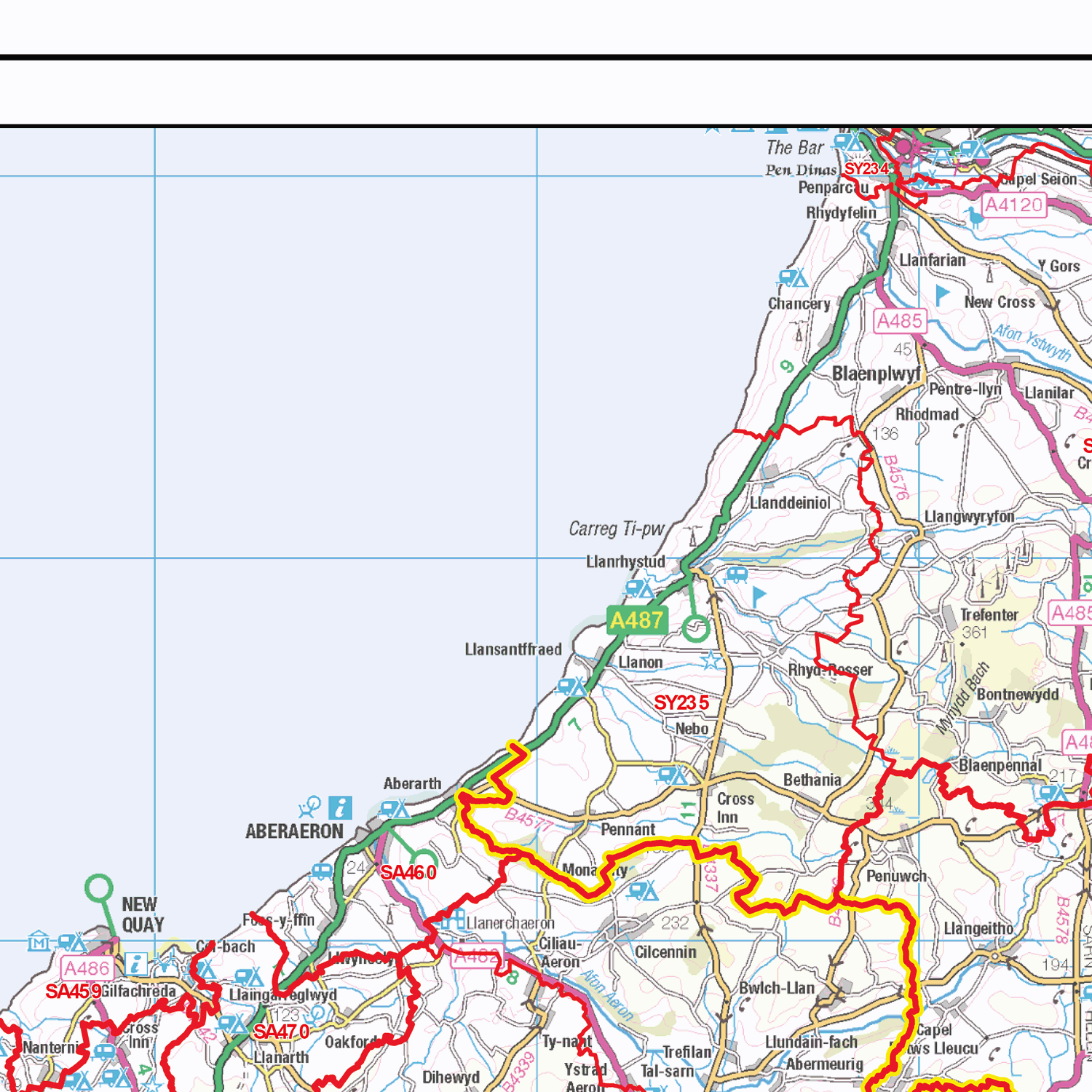 Postcode Sector Map - (S5)  - South Wales - GIF Image