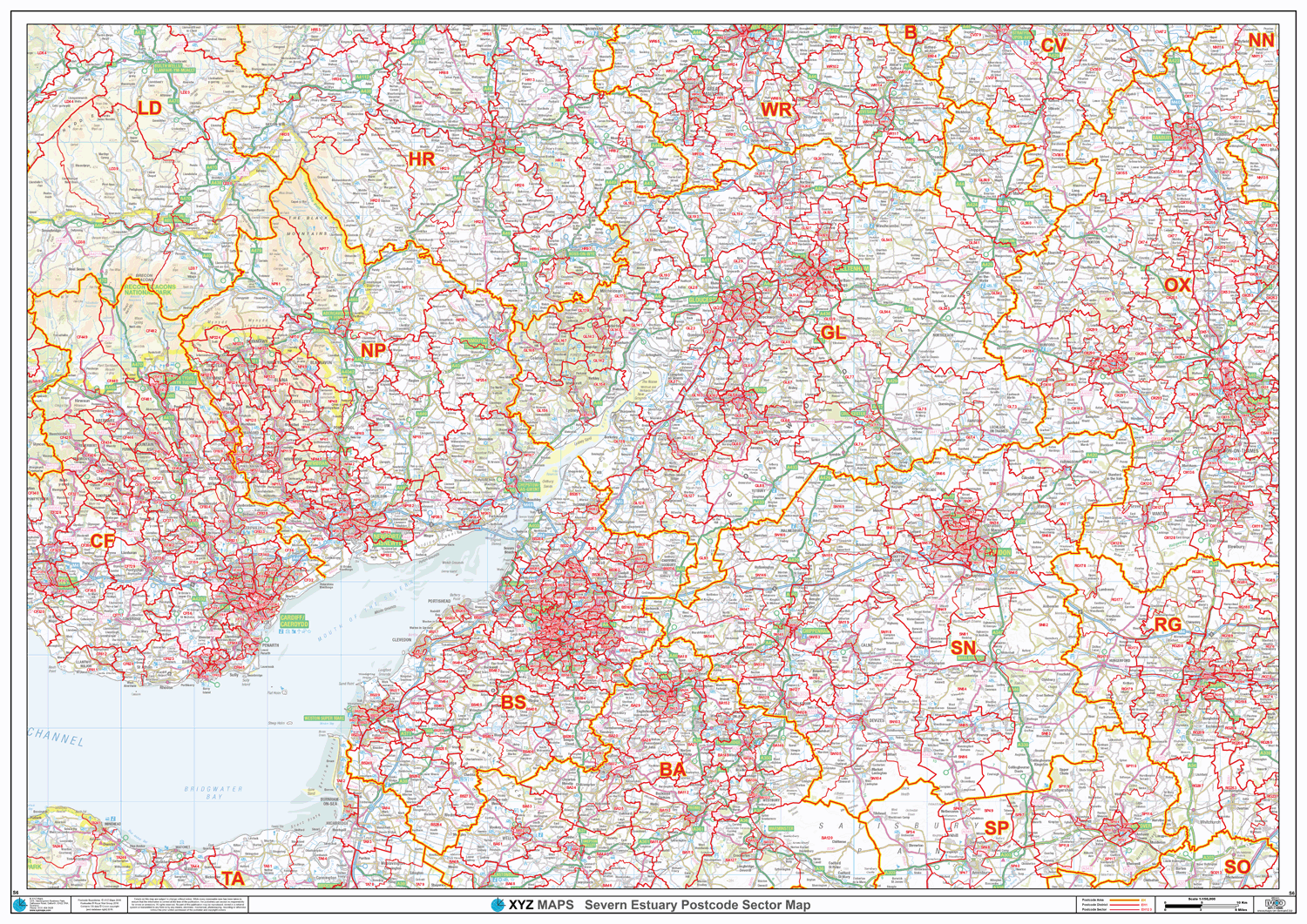 Postcode Sector Map - (S6) - Severn Estuary - GIF Image