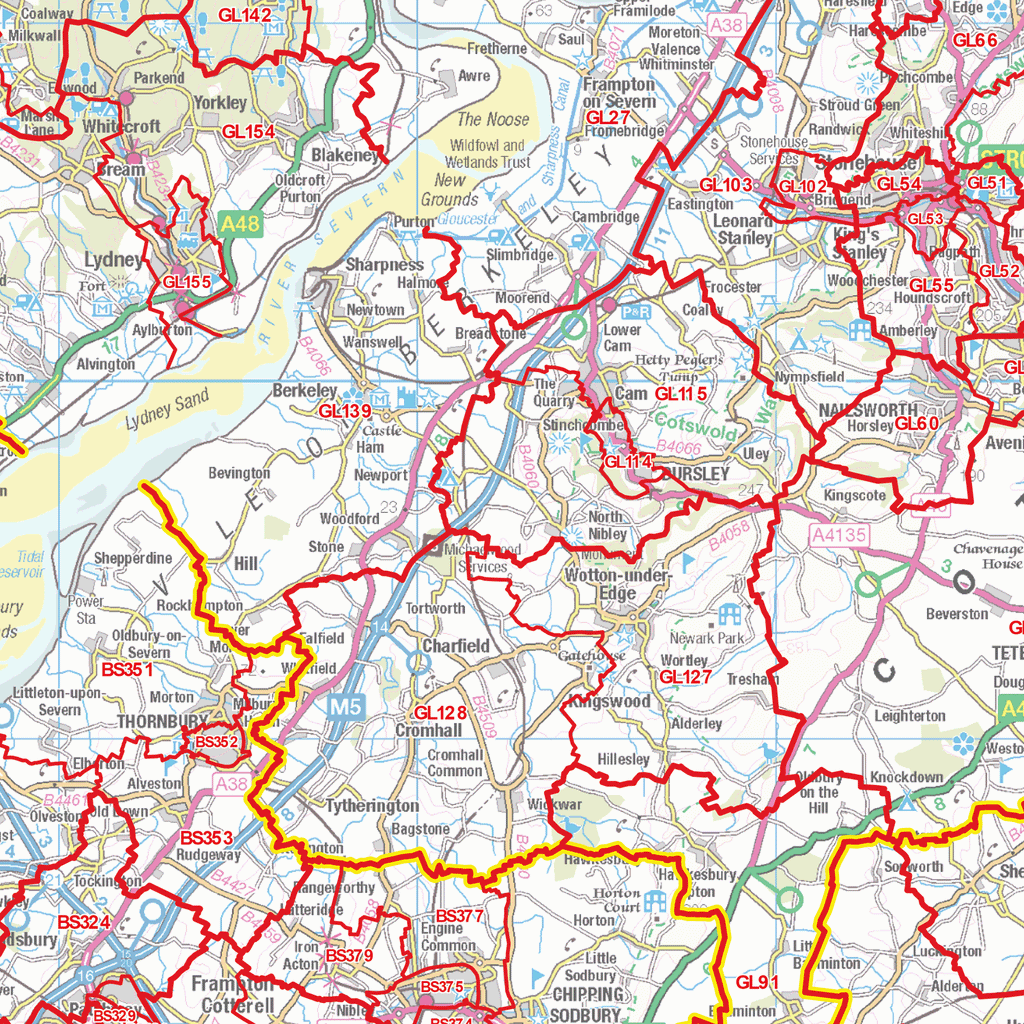 Postcode Sector Map - (S6) - Severn Estuary - GIF Image