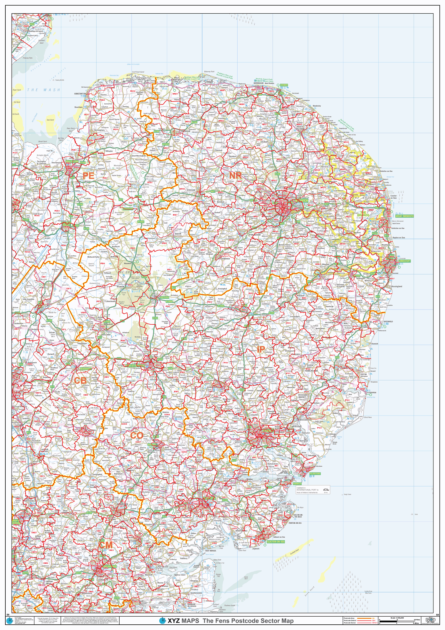 Postcode Sector Map - (S8) - The Fens - Editable GeoPDF