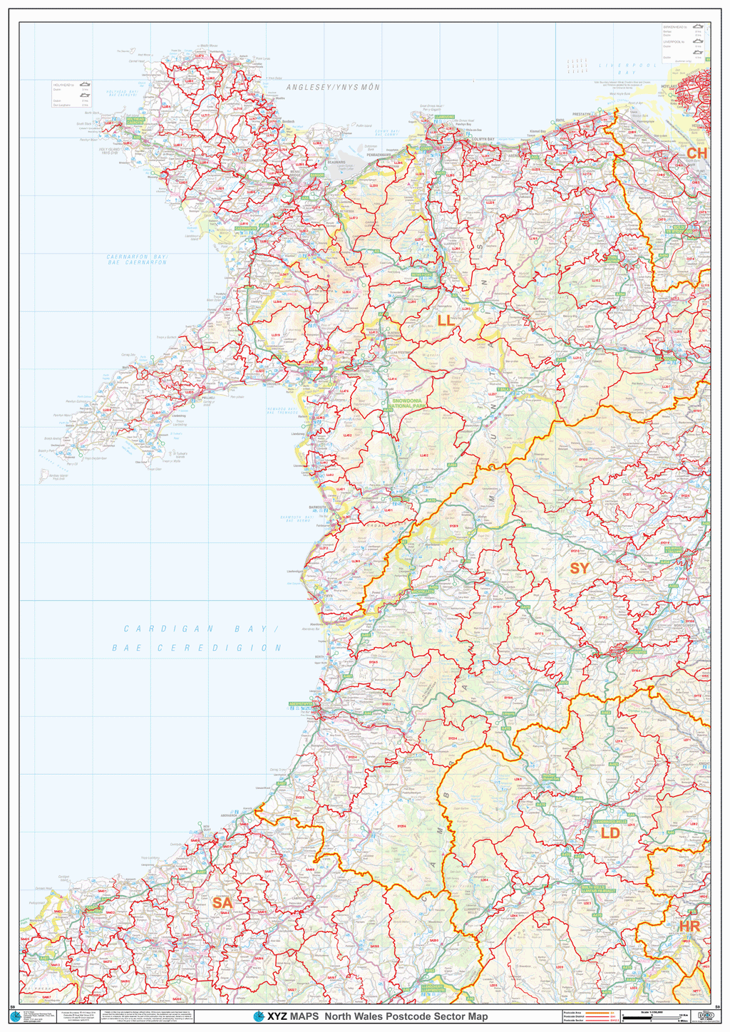 Postcode Sector Map - (S9) - North Wales - GIF Image