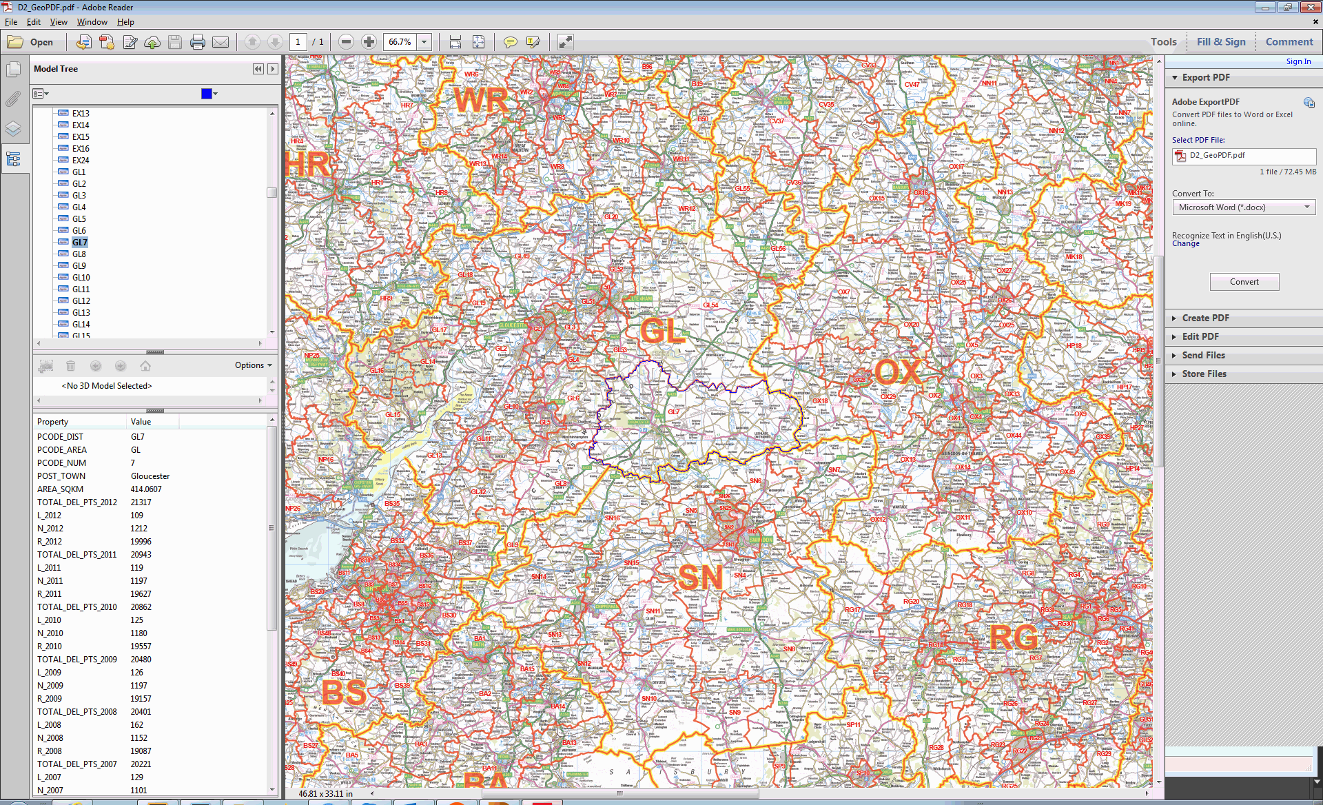 South East England - Postcode District - Editable GeoPDF – XYZ Maps