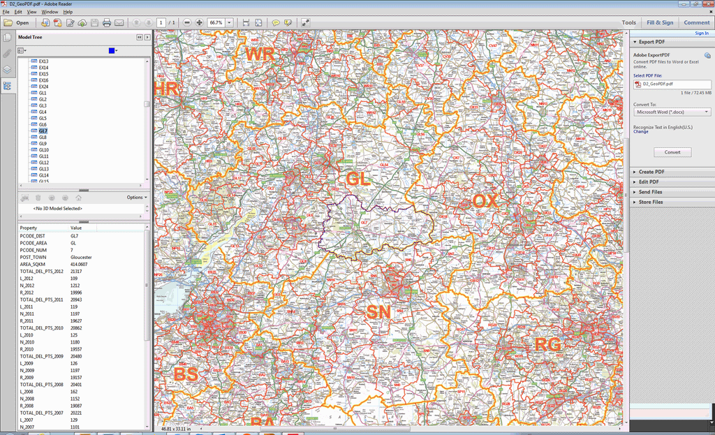 Postcode Map Sa48 South East England - Postcode District - Editable GeoPDF – XYZ Maps
