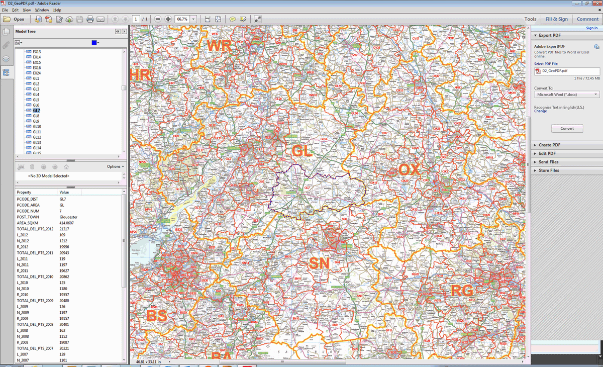 South East England - Postcode District - Editable GeoPDF – XYZ Maps