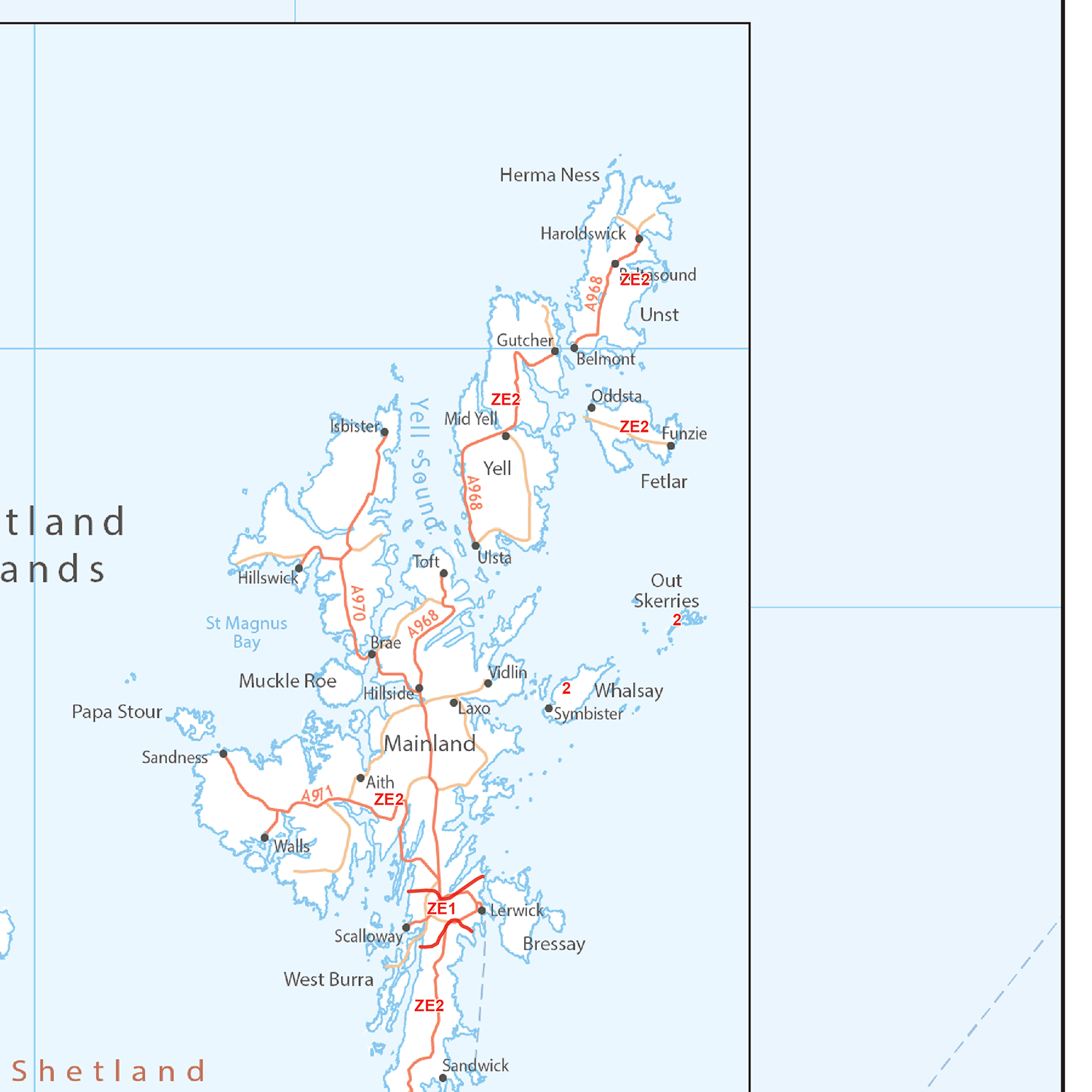 UK Postcode District Wall Map - (D11)