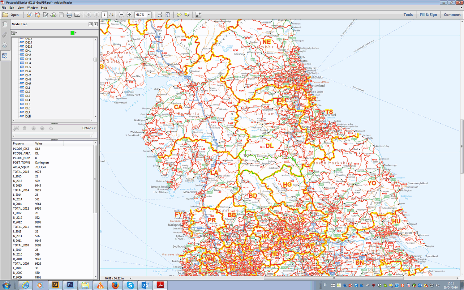 UK White Base - Postcode District - Editable GeoPDF