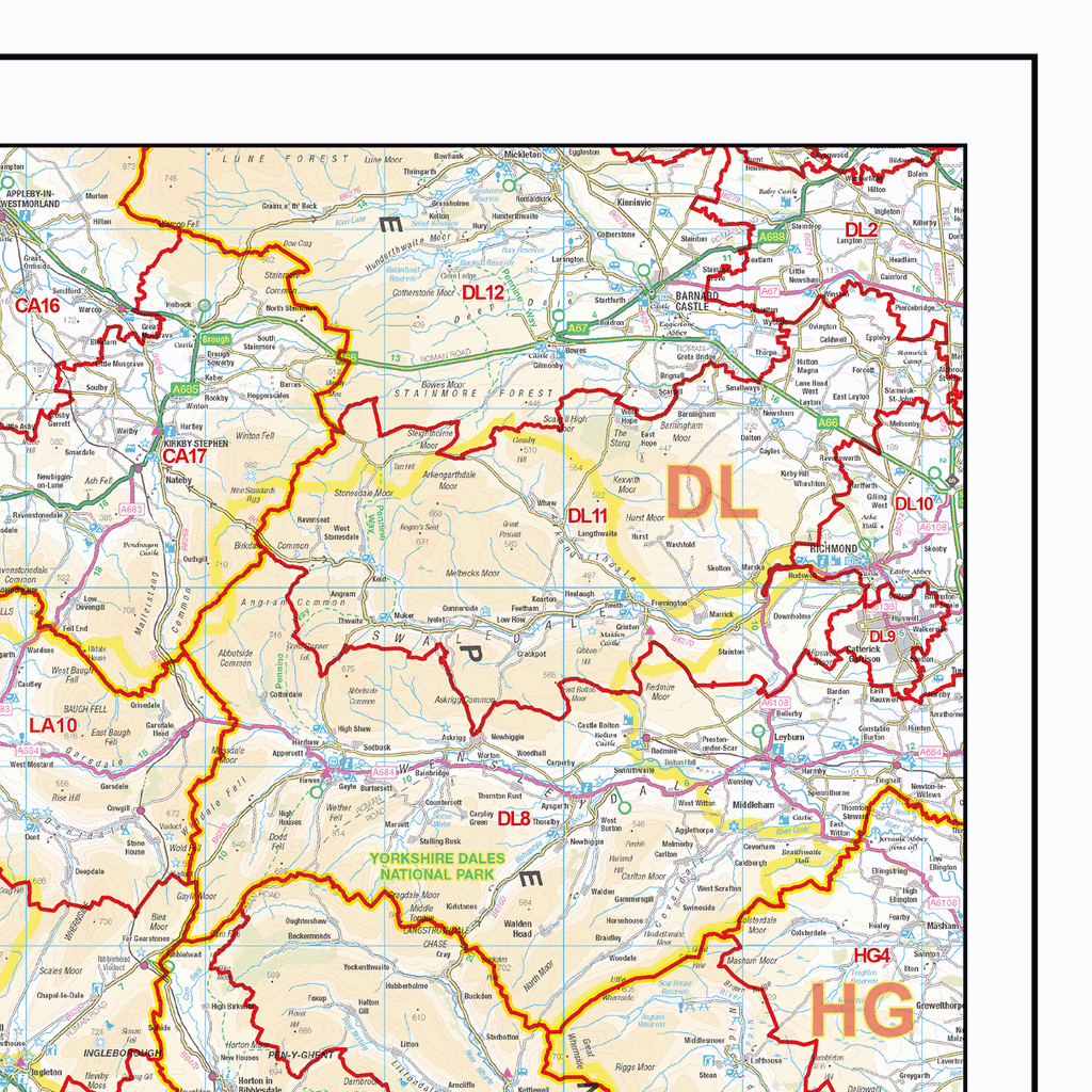 Wales - Postcode District - Editable GeoPDF