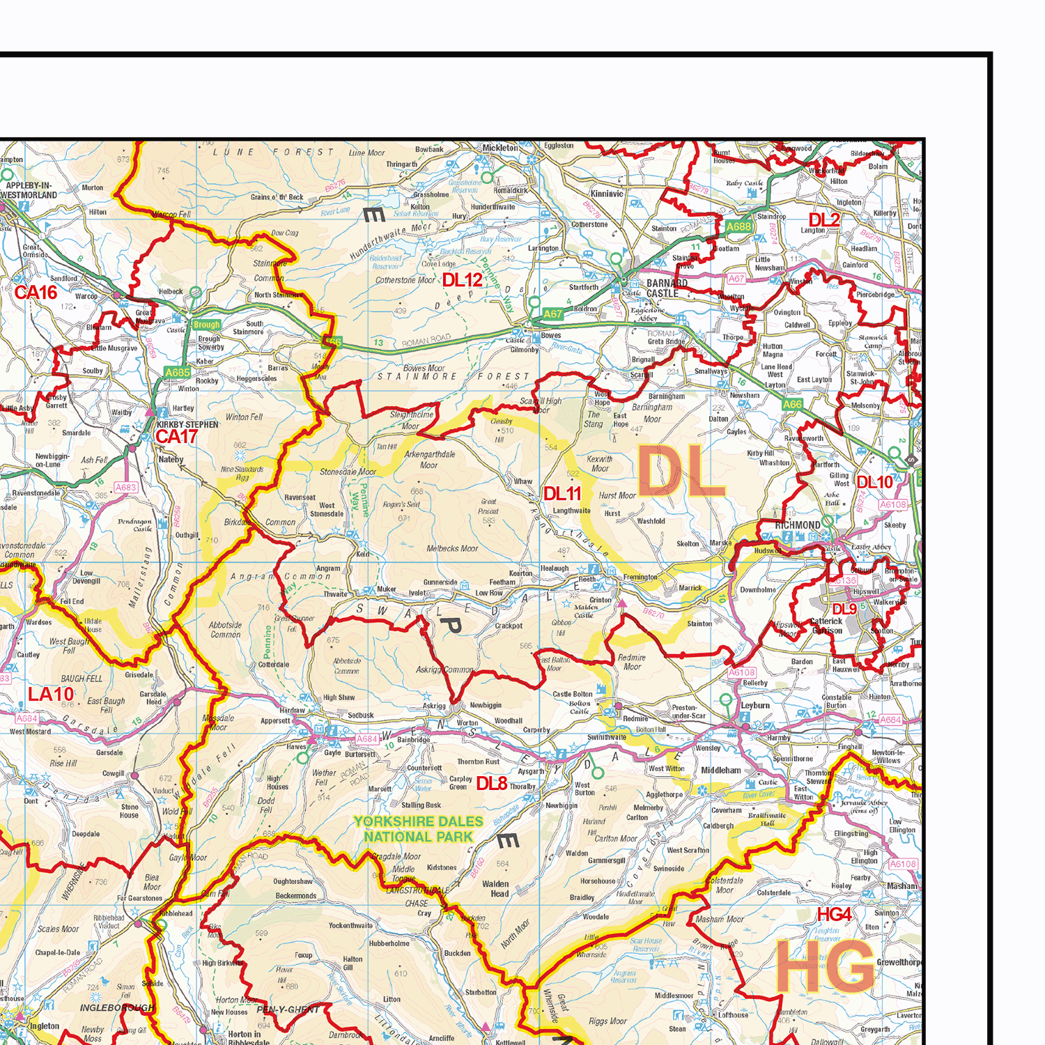 Wales - Postcode District - Editable GeoPDF