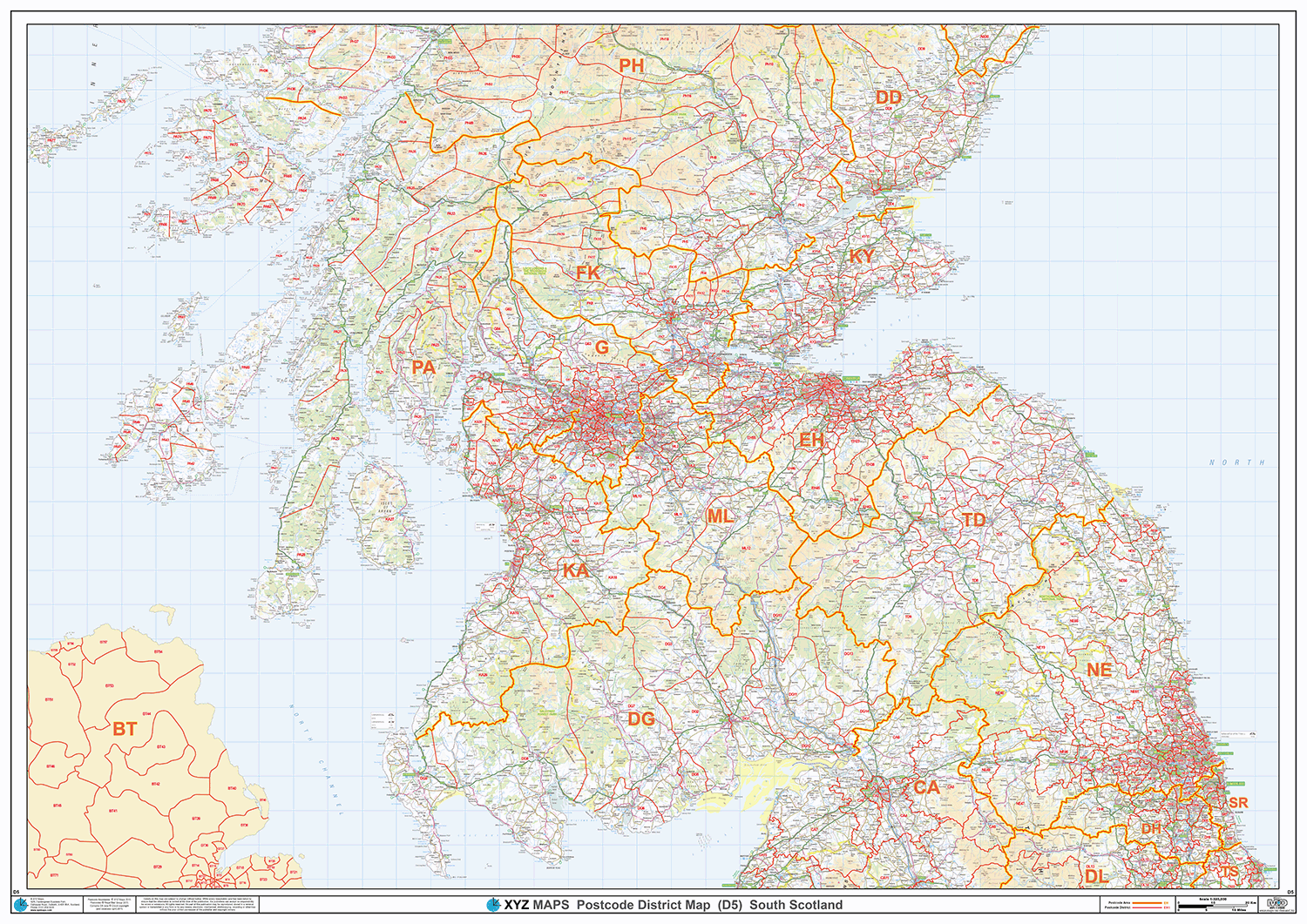 South Scotland - Postcode District - GIF Image