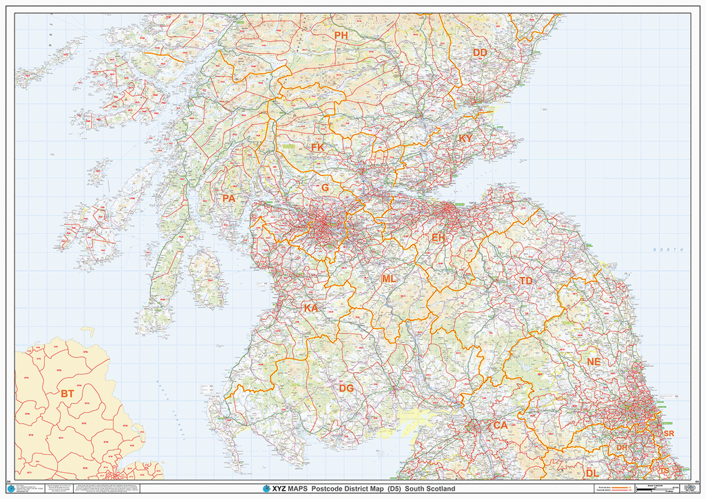 South Scotland - Postcode District - Locked PDF – XYZ Maps