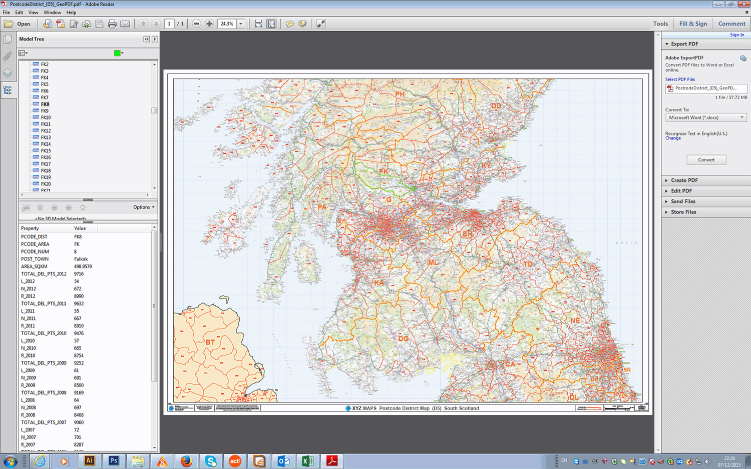 Ud8 Postcode Map South Scotland - Postcode District - Editable GeoPDF – XYZ Maps
