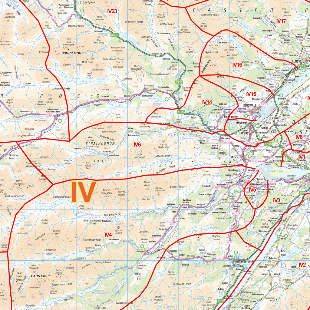 Handford Postcode Map North Scotland - Postcode District - Editable GeoPDF – XYZ Maps
