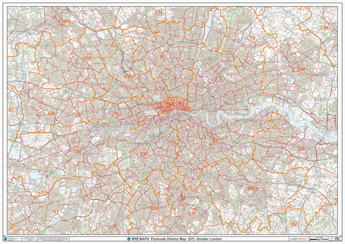 Rg Postcode Map London Greater London - Postcode District - Locked PDF – XYZ Maps