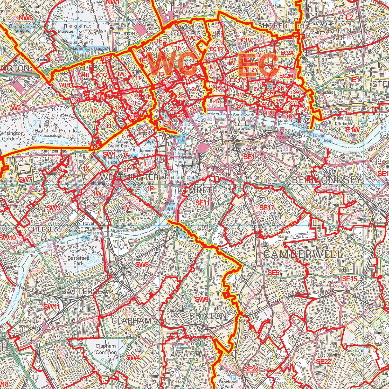 Greater London - Postcode District - GIF Image