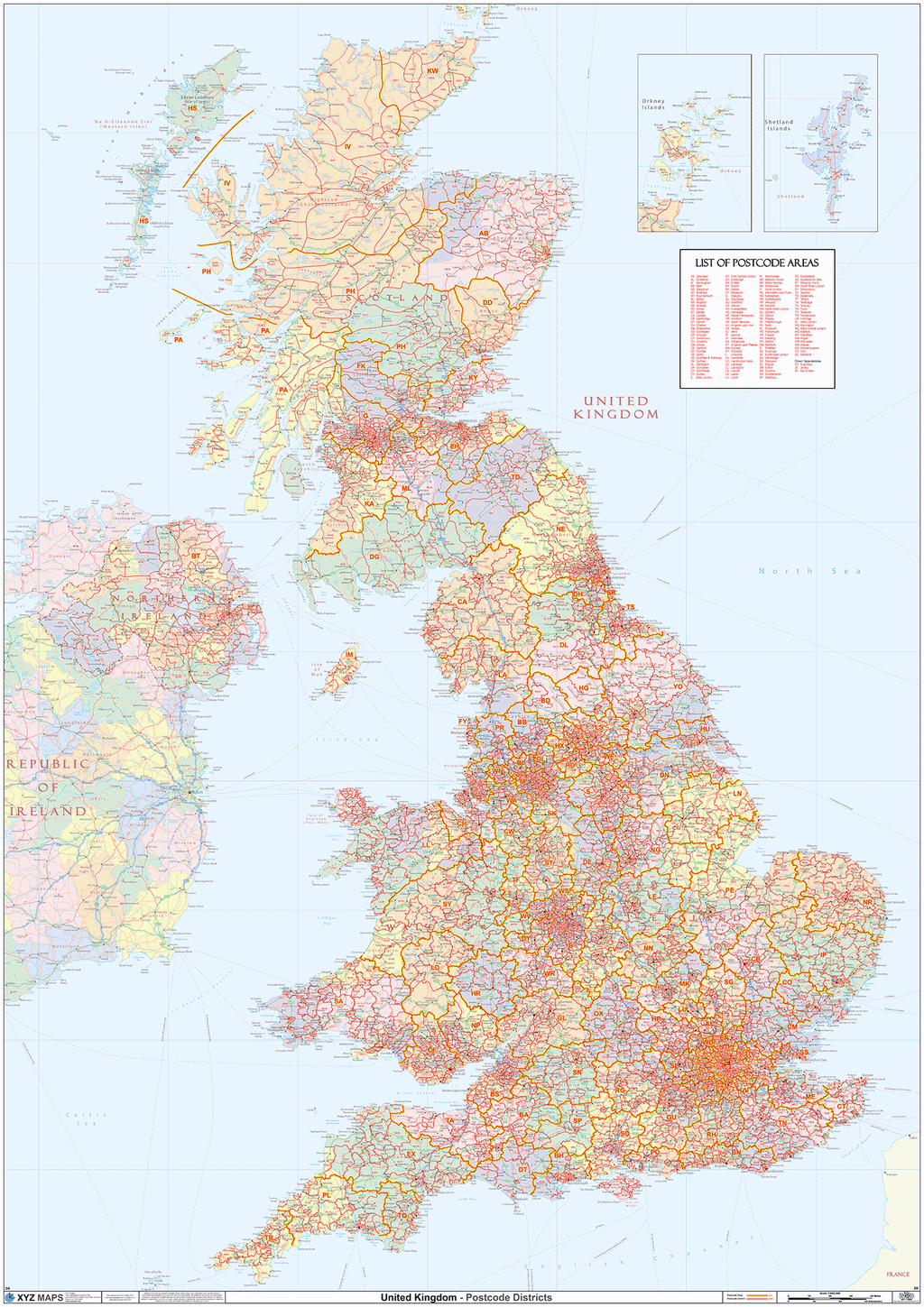 Postcode Map Paint File UK Political - Postcode District - Locked PDF – XYZ Maps