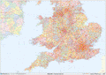 England & Wales - Postcode District - GIF Image