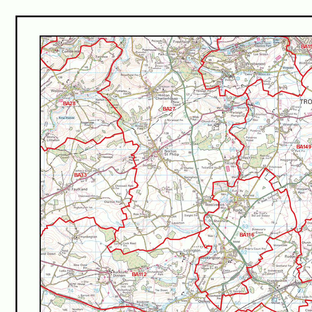 Sp11 Postcode Salisbury - SP - Postcode Wall Map – XYZ Maps