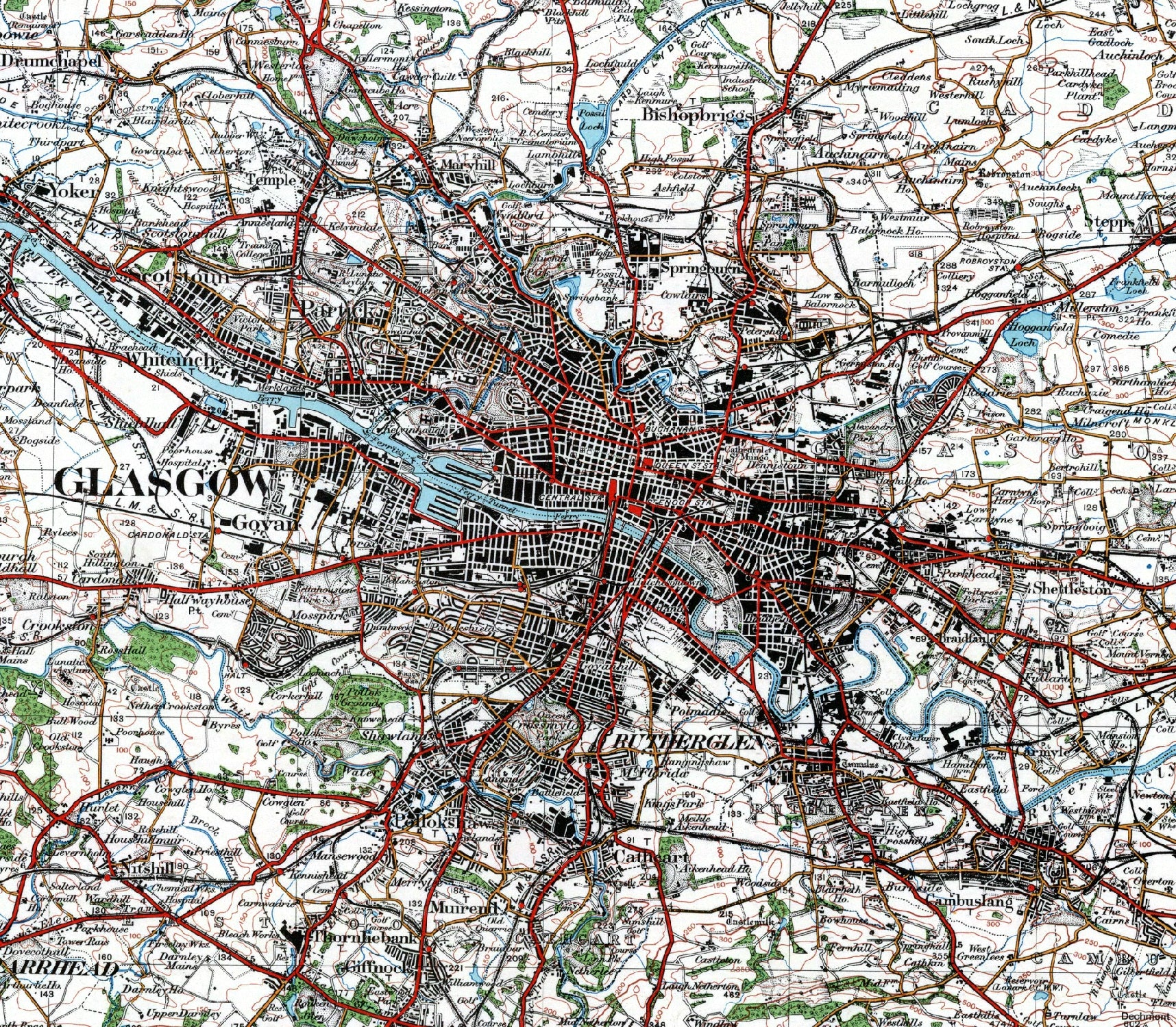Scotland - Complete 1920s Map Image