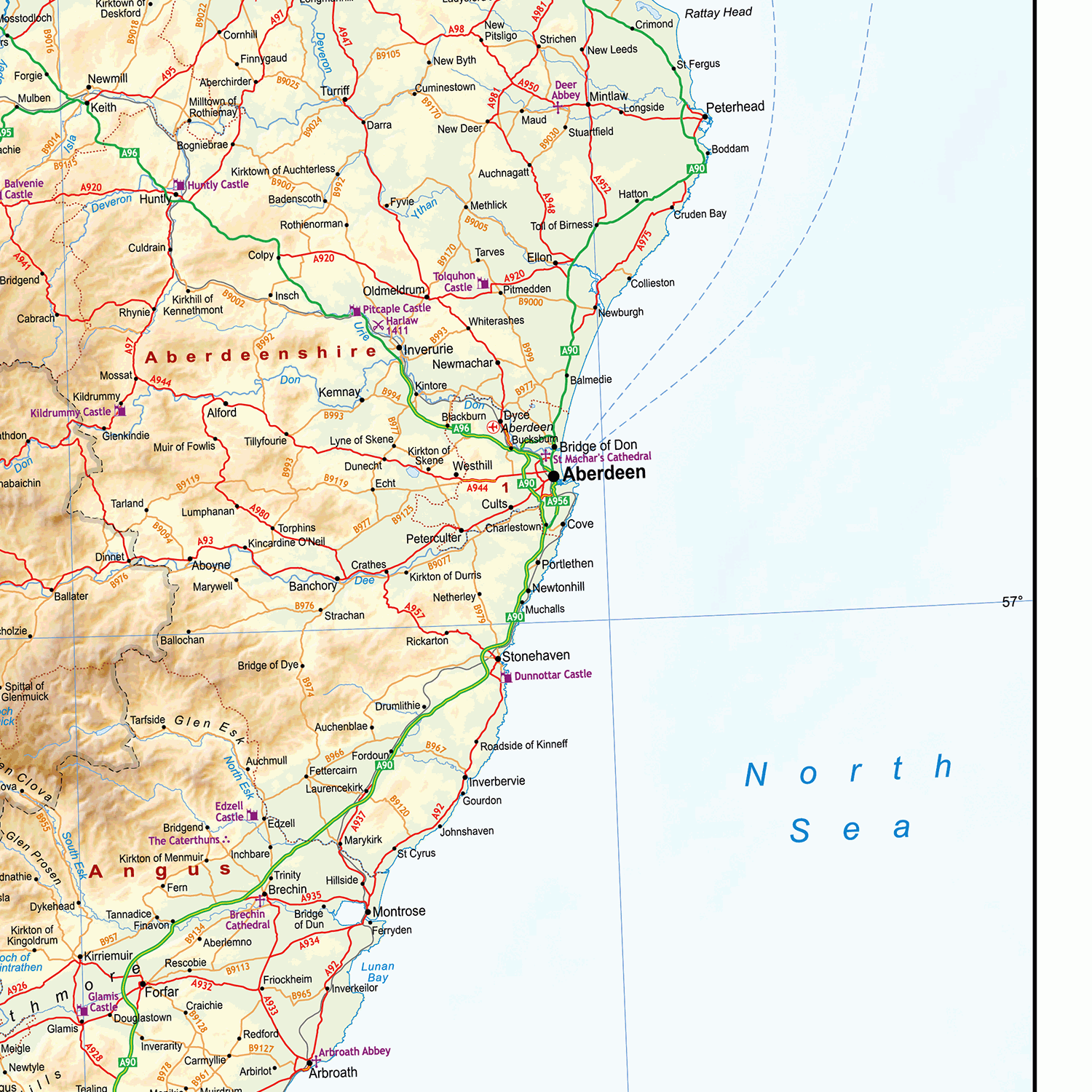 Scotland Physical - Physical Map of Scotland