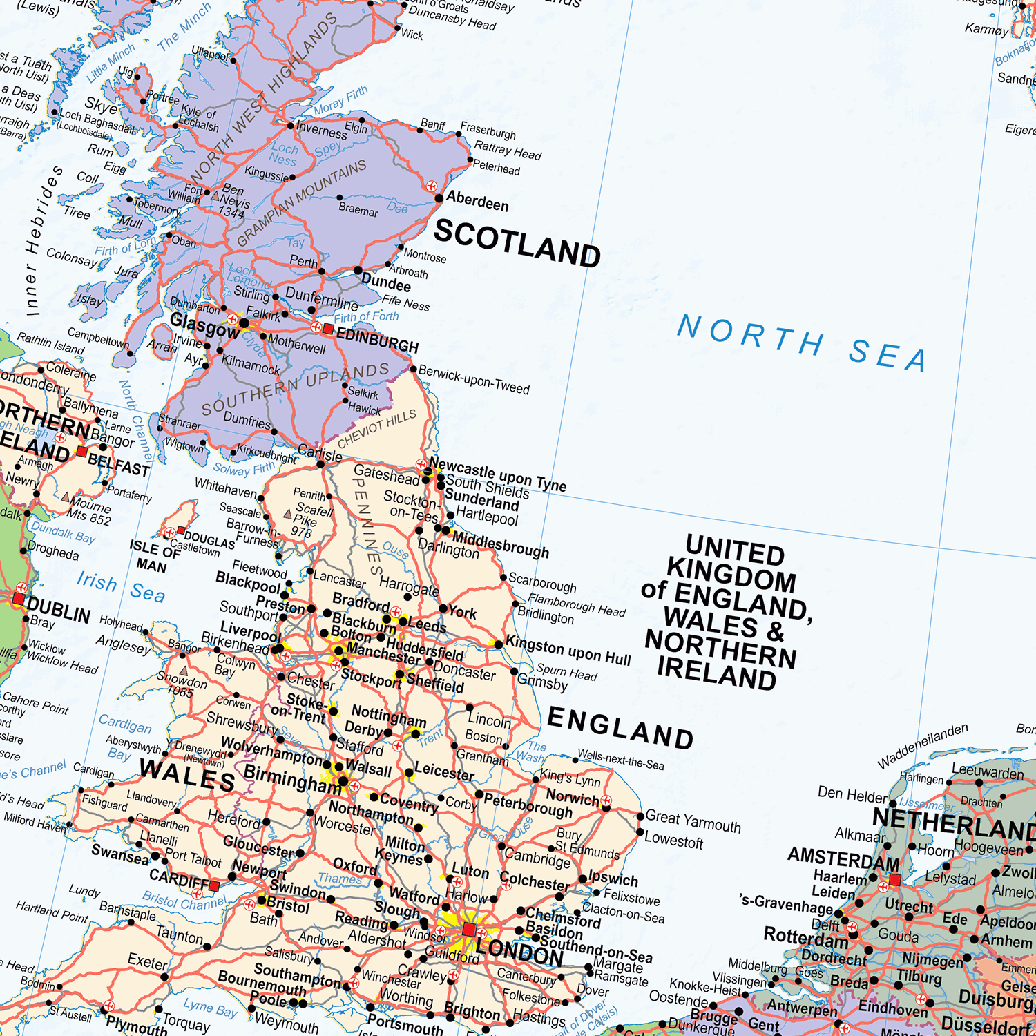 Scottish Catalan European Union - Post-Brexit Wall Map