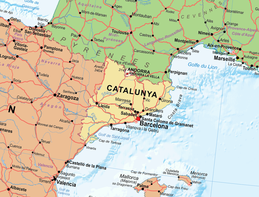 Scottish Catalan European Union - Post-Brexit Wall Map
