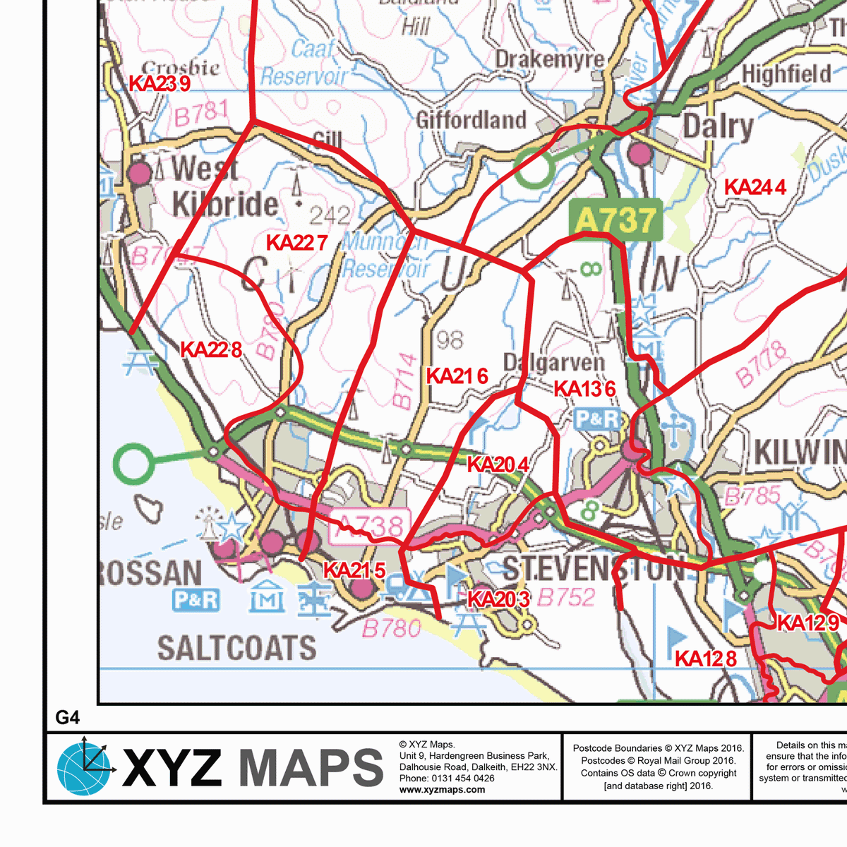 Iv18 Postcode Map Glasgow - G - Postcodes GIF Image (G4) – XYZ Maps