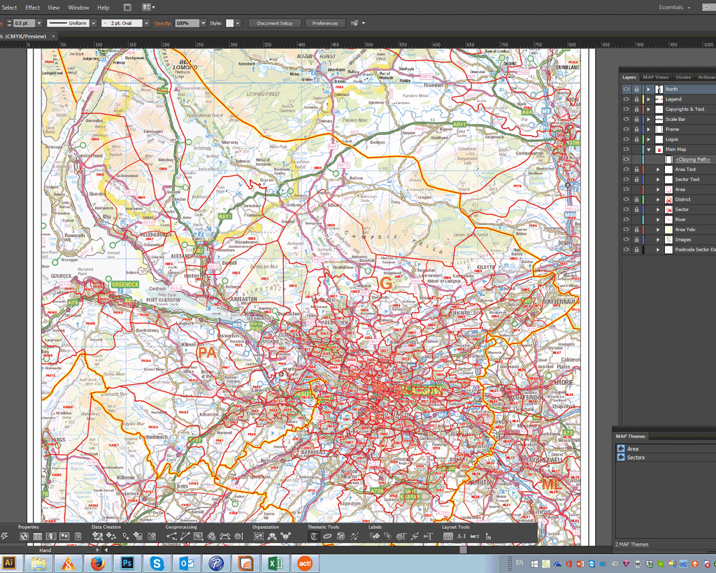G14 Postcode Glasgow - G - Postcodes Editable GeoPDF (G4) – XYZ Maps