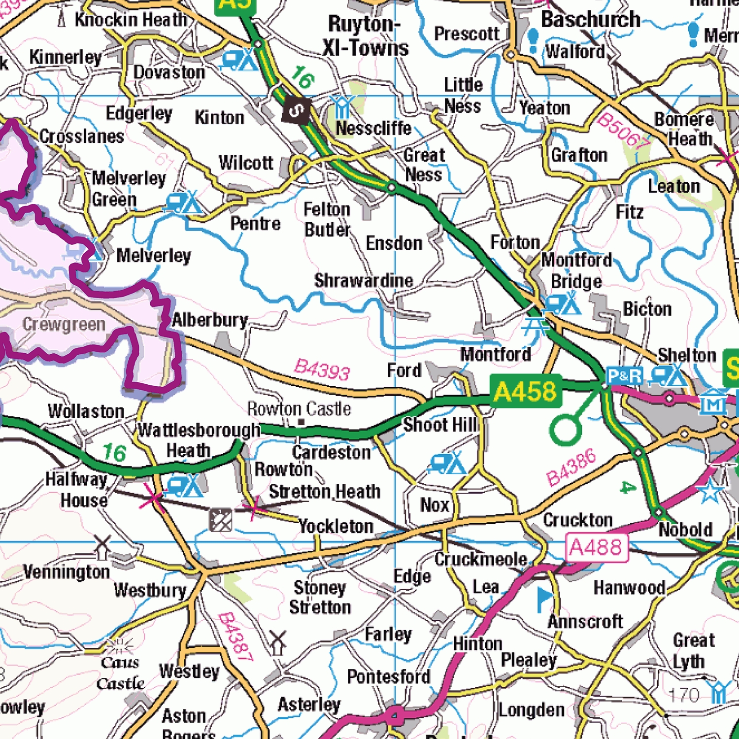 Shropshire County Map - (CY35)
