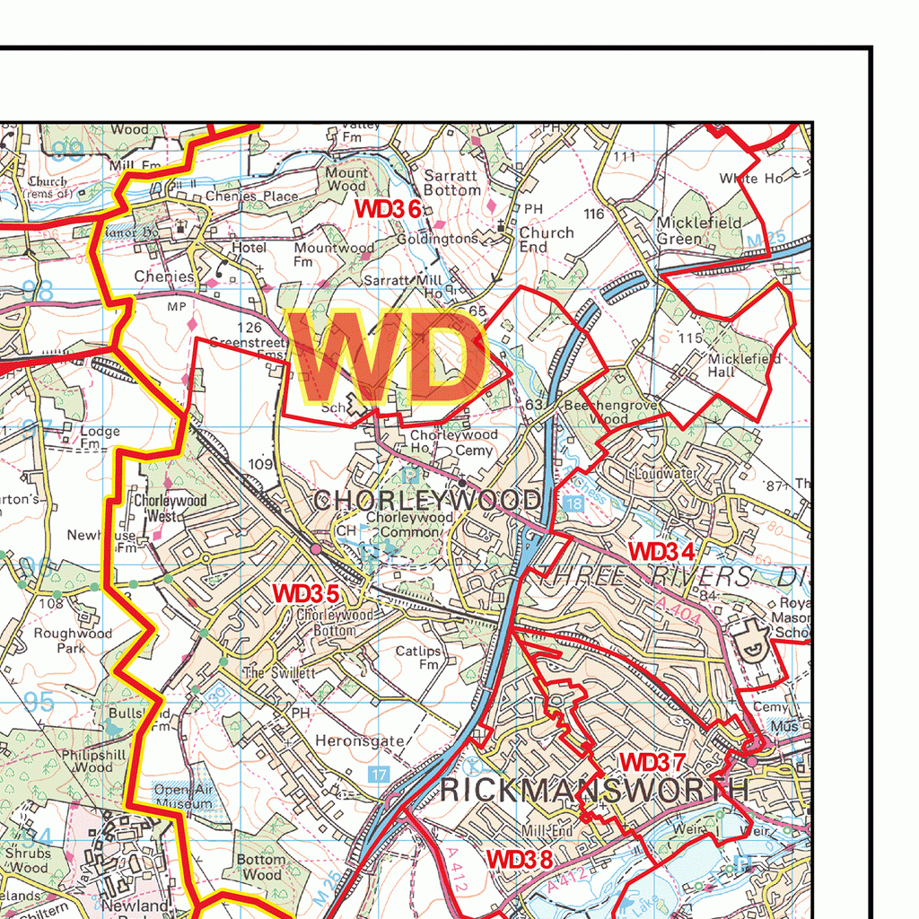Slough - SL - Postcode Wall Map