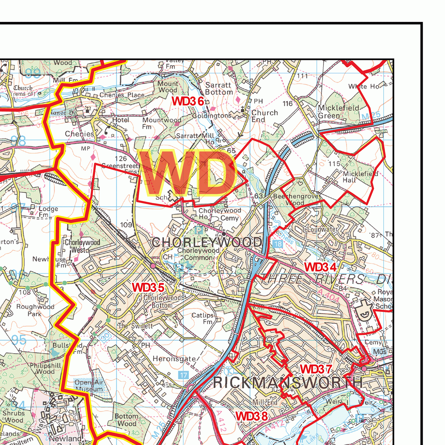 Slough - SL - Postcode Wall Map
