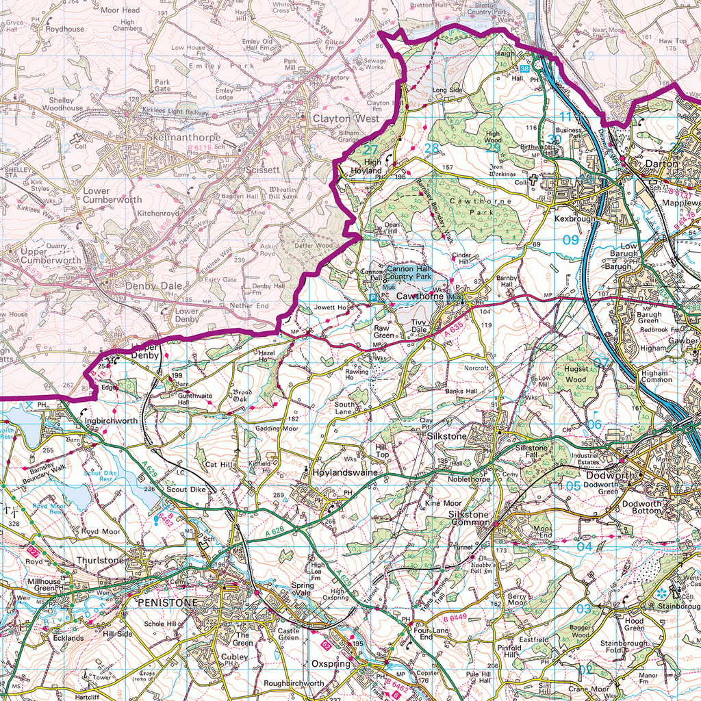South Yorkshire County Map - (CY37)