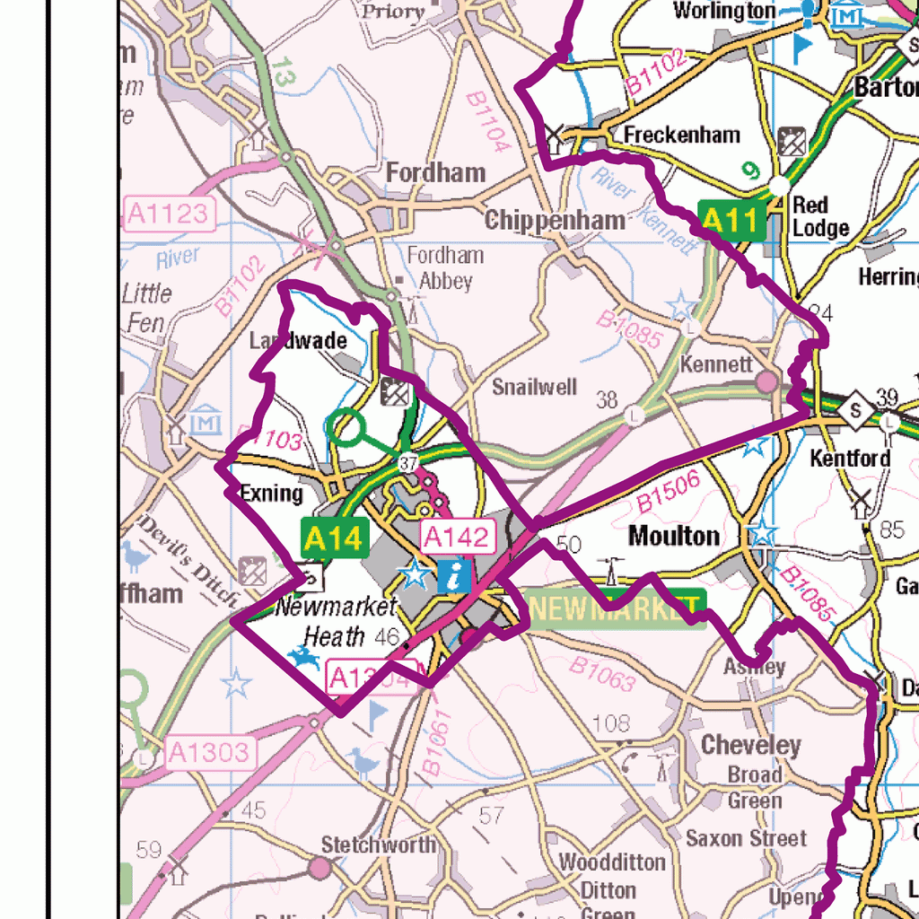 Suffolk Postcode Area Map Suffolk County Map - (CY39) – XYZ Maps