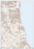 Sunderland - SR - Postcode Wall Map