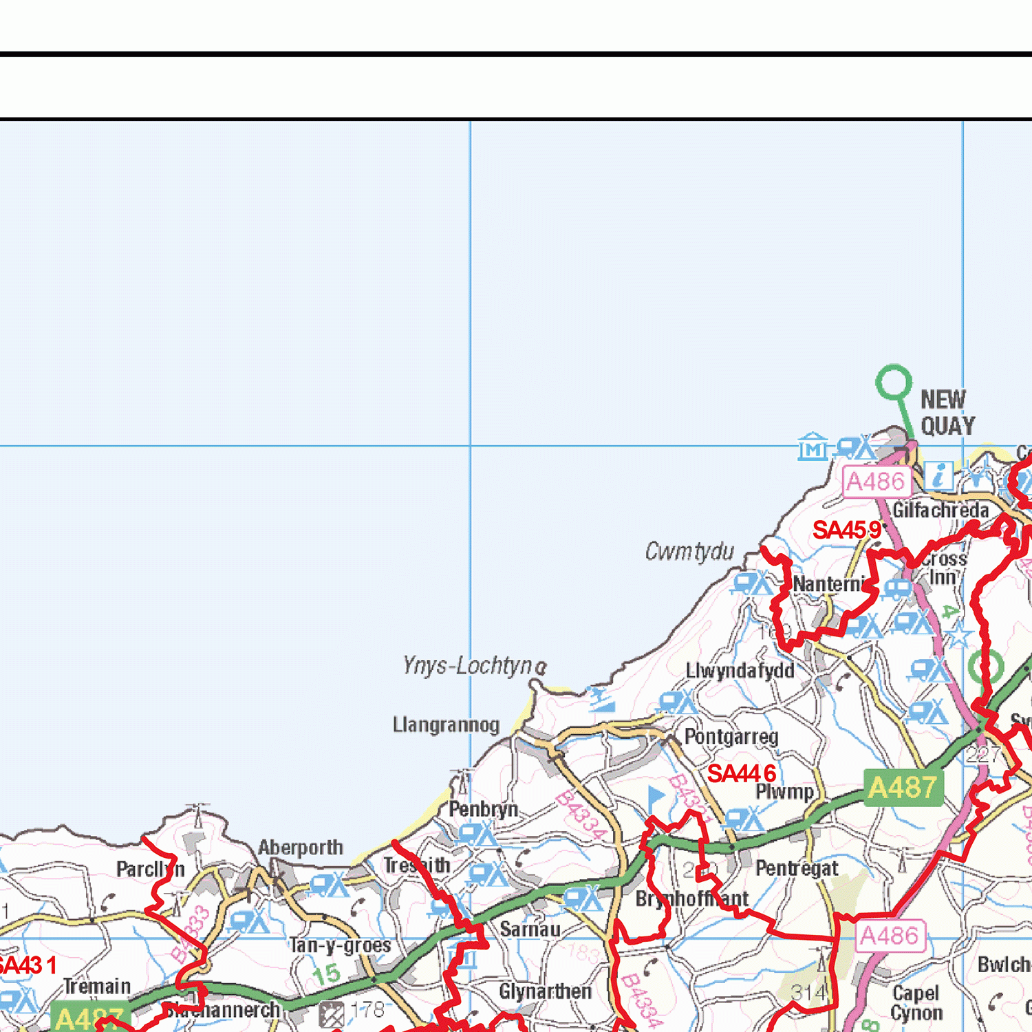 Swansea - SA - Postcode Wall Map