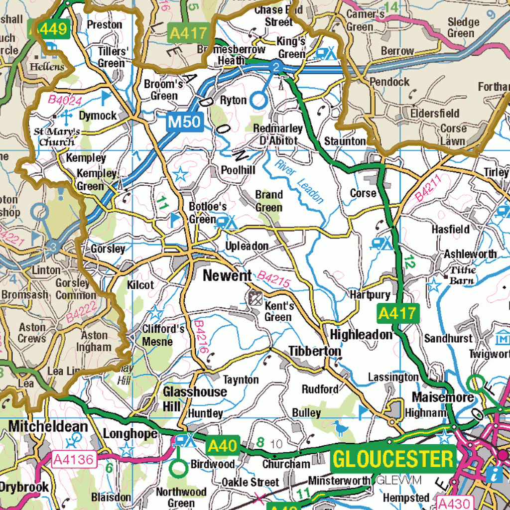 Historic Gloucestershire County Map